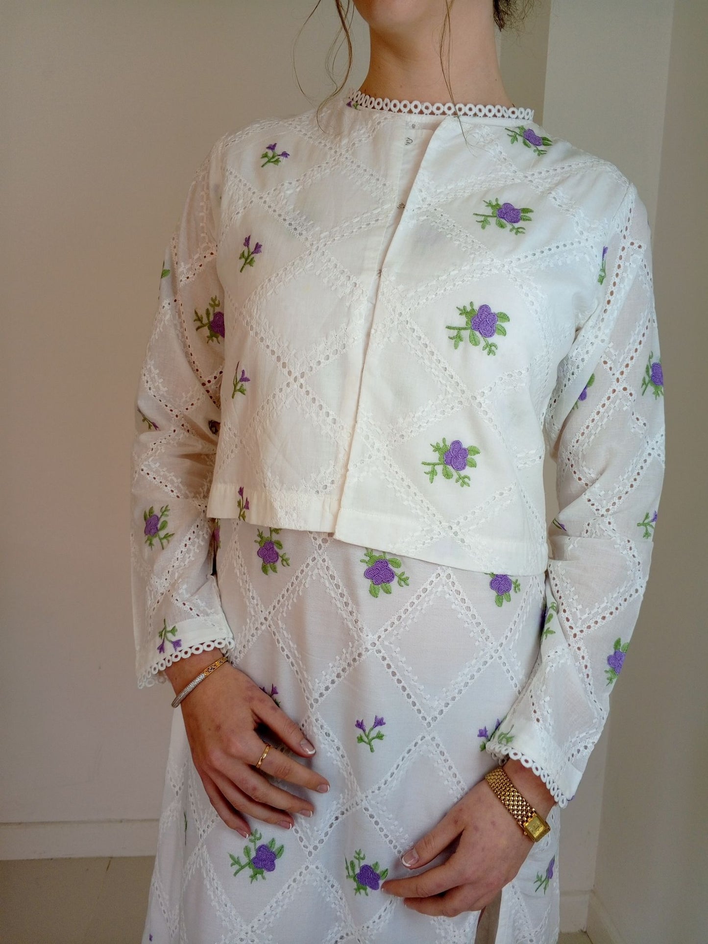 PURE PREMIUM EMBROIDERED COTTON CARDIGAN