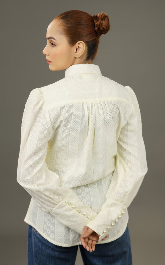 Premium organic cotton collared shirt white-back-detail.jpg