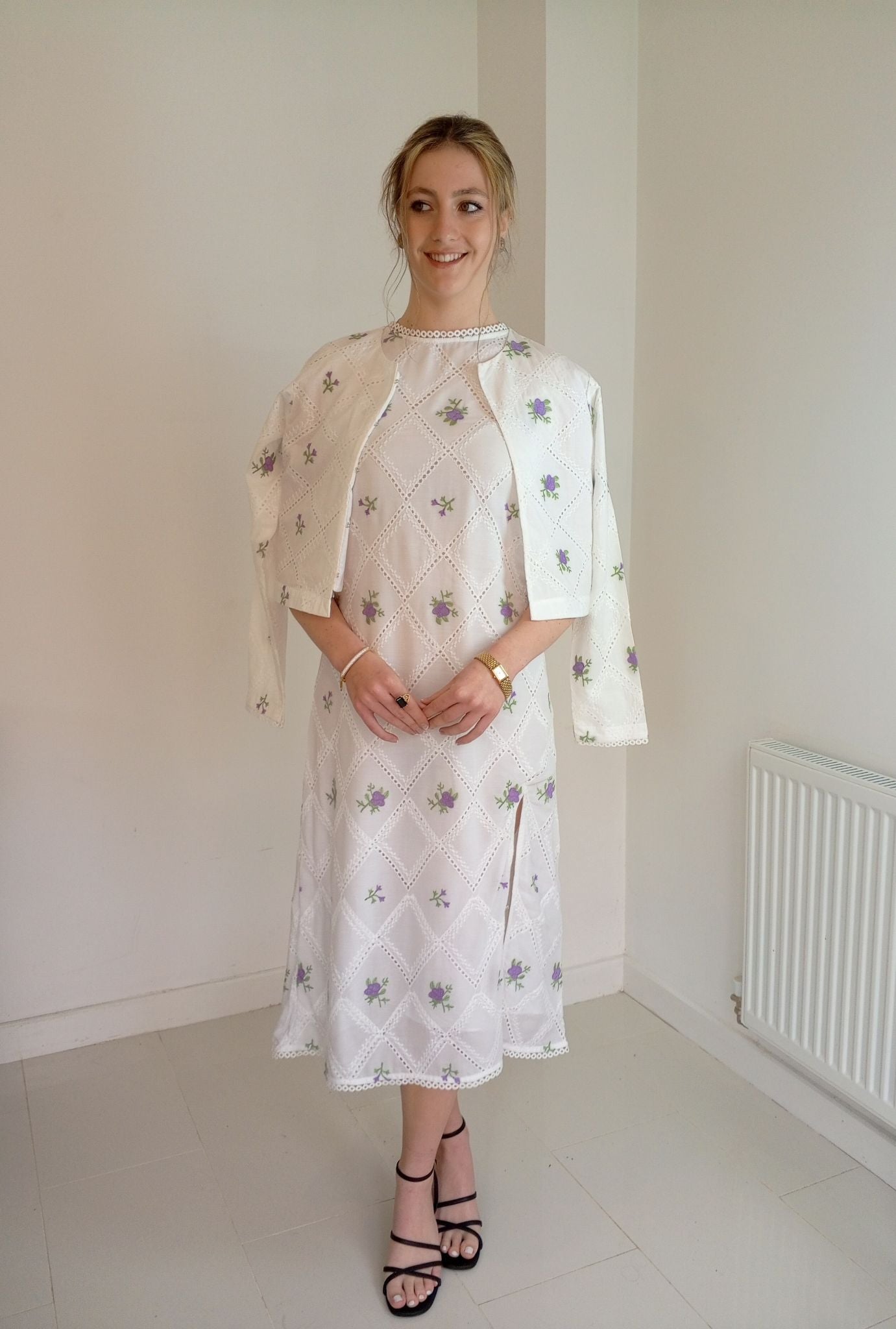 PURE PREMIUM EMBROIDERED COTTON CARDIGAN