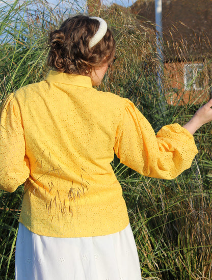 PURE COTTON EYELET SHIRT