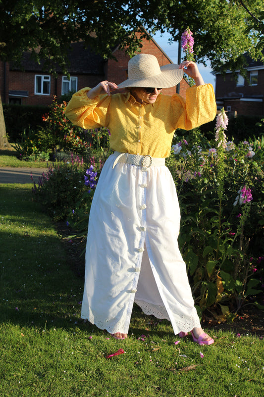 PURE COTTON EYELET SHIRT