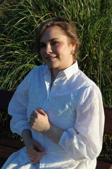 organic cotton women's blouse front view