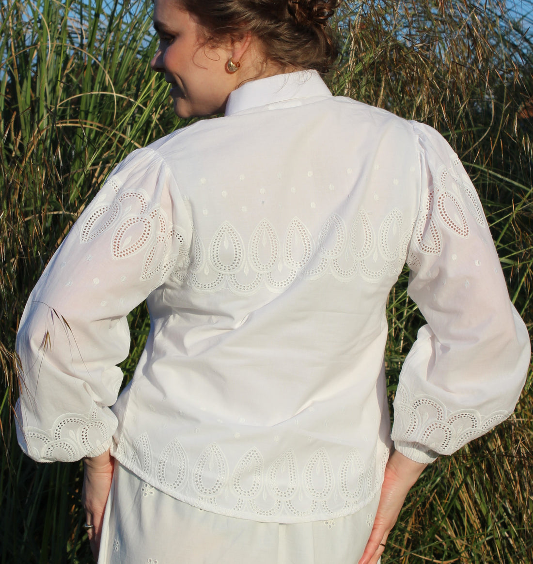 organic cotton women's blouse front view