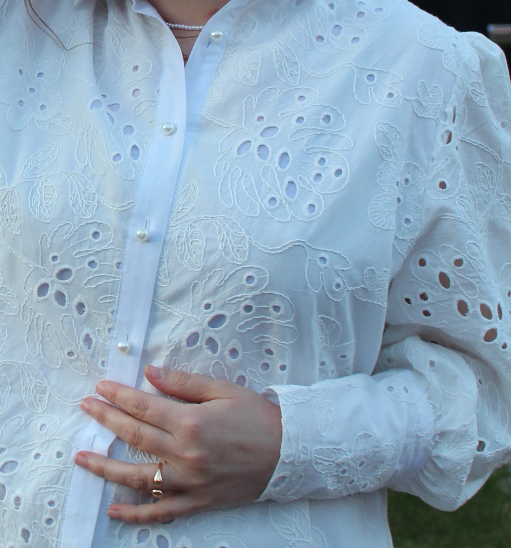 soft breathable cotton top detail